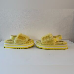 Ugg Disco Slide Yellow Size 7 GUC